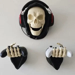 Skull Set Game Controller Stand/Holder – Desk Organizer: A Gift for Kaiju Gamers