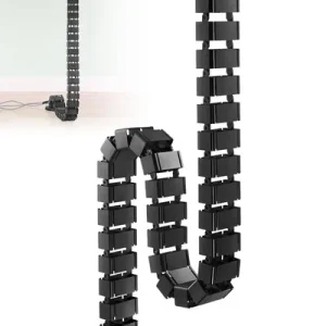 Under Desk Vertebrae Cable Management Fit for Sit Stand Desk, Chain Raceway C...