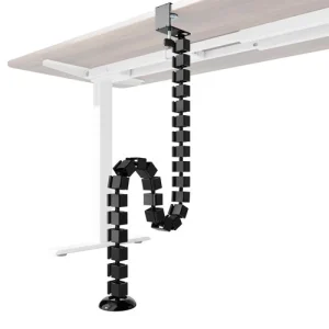 Under Desk Cable Management Spine – Flexible Cable Snake Organizer for Standi...