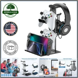 Headphone Holder with Cable Organizer, Durable Design for Gaming Accessories